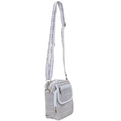 Mixed Gray Striped Ethnic Seamless Pattern Shoulder Strap Belt Bag