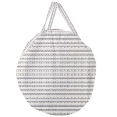 Mixed Gray Striped Ethnic Seamless Pattern Giant Round Zipper Tote