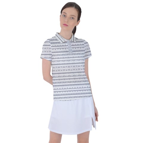 Mixed Gray Striped Ethnic Seamless Pattern Women s Polo Tee by dflcprintsclothing