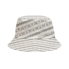 Mixed Gray Striped Ethnic Seamless Pattern Inside Out Bucket Hat by dflcprintsclothing