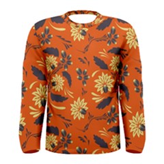 Folk Flowers Pattern  Men s Long Sleeve Tee by Eskimos