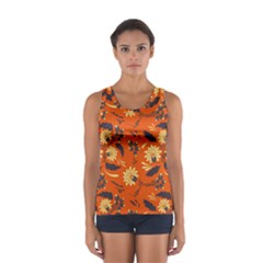 Folk Flowers Pattern  Sport Tank Top  by Eskimos