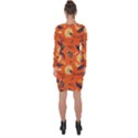 Folk flowers pattern  Asymmetric Cut-Out Shift Dress View2