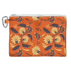 Folk Flowers Pattern  Canvas Cosmetic Bag (xl) by Eskimos