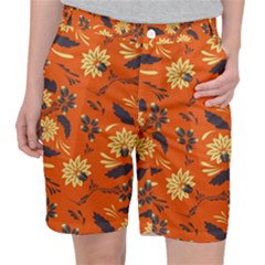 Folk Flowers Pattern  Pocket Shorts by Eskimos