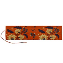 Folk Flowers Pattern  Roll Up Canvas Pencil Holder (l) by Eskimos