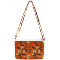 Folk Flowers Pattern  Double Gusset Crossbody Bag by Eskimos