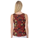 Folk flowers pattern Women s Basketball Tank Top View2