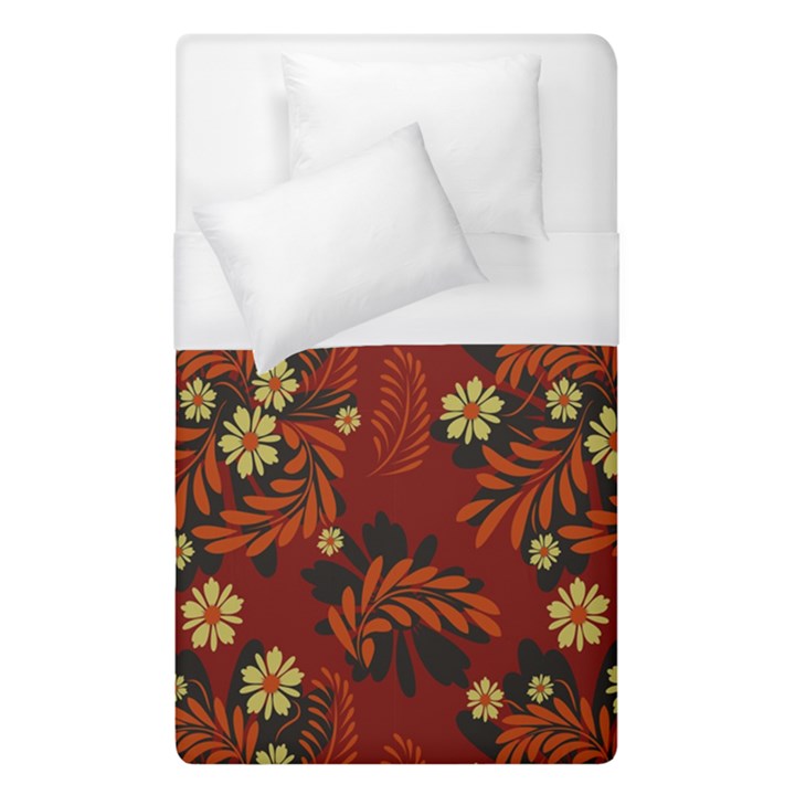 Folk flowers pattern Duvet Cover (Single Size)