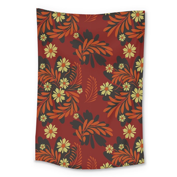 Folk flowers pattern Large Tapestry