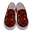 Folk flowers pattern Women s Canvas Slip Ons View1