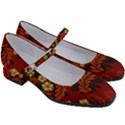 Folk flowers pattern Women s Mary Jane Shoes View3