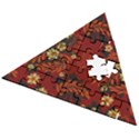 Folk flowers pattern Wooden Puzzle Triangle View2