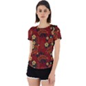 Folk flowers pattern Back Cut Out Sport Tee View1