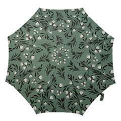 Folk Flowers Pattern Hook Handle Umbrellas (large) by Eskimos