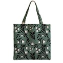 Folk flowers pattern Zipper Grocery Tote Bag View1