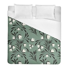 Folk Flowers Pattern Duvet Cover (full/ Double Size) by Eskimos