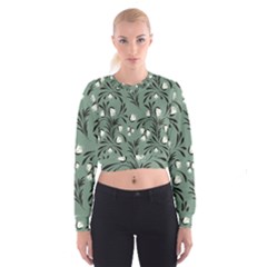 Folk Flowers Pattern Cropped Sweatshirt by Eskimos