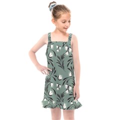 Folk Flowers Pattern Kids  Overall Dress by Eskimos