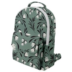 Folk Flowers Pattern Flap Pocket Backpack (small)