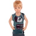 Colored Creepy Man Portrait Illustration Kids  Sport Tank Top View1