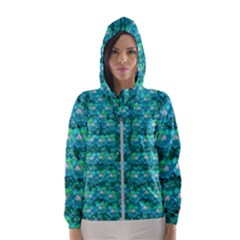 Big Roses In The Forest Women s Hooded Windbreaker by pepitasart