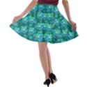 Big Roses In The Forest A-line Skater Skirt View2