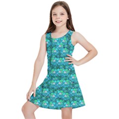 Big Roses In The Forest Kids  Lightweight Sleeveless Dress