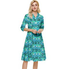 Big Roses In The Forest Classy Knee Length Dress