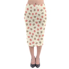 Ashleaf Maple Midi Pencil Skirt by tmsartbazaar