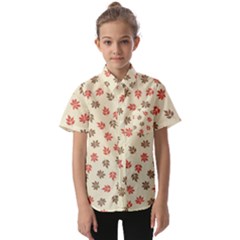 Ashleaf Maple Kids  Short Sleeve Shirt by tmsartbazaar