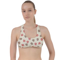 Ashleaf Maple Criss Cross Racerback Sports Bra by tmsartbazaar