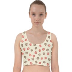 Ashleaf Maple Velvet Racer Back Crop Top by tmsartbazaar