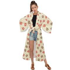 Ashleaf Maple Maxi Kimono by tmsartbazaar