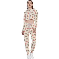 Ashleaf Maple Cropped Zip Up Lounge Set by tmsartbazaar