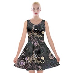 Whirligig Velvet Skater Dress by MRNStudios