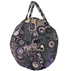 Whirligig Giant Round Zipper Tote by MRNStudios