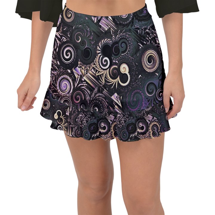 Whirligig Fishtail Mini Chiffon Skirt