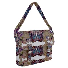 Rows Of Marbled Collage Buckle Messenger Bag by kaleidomarblingart