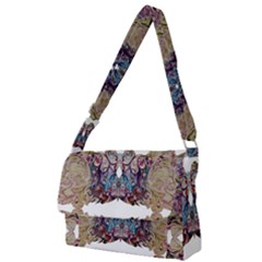 Rows Of Marbled Collage Full Print Messenger Bag (s) by kaleidomarblingart