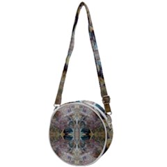 Pebbles Repeats Crossbody Circle Bag by kaleidomarblingart