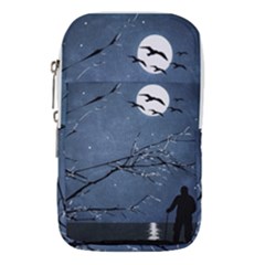 Full Moon Landscape Scene Illustration Waist Pouch (large) by dflcprintsclothing