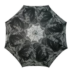 Machu Picchu Black And White Landscape Golf Umbrellas by dflcprintsclothing