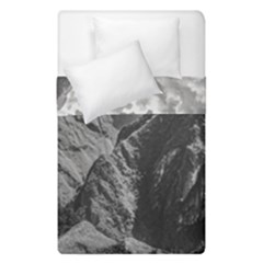 Machu Picchu Black And White Landscape Duvet Cover Double Side (single Size) by dflcprintsclothing