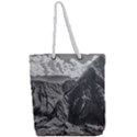 Machu Picchu Black And White Landscape Full Print Rope Handle Tote (Large) View2