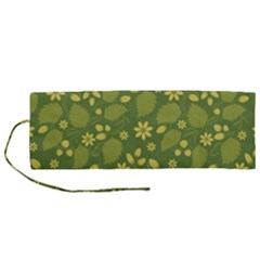 Folk Flowers Pattern Floral Surface Design  Roll Up Canvas Pencil Holder (m) by Eskimos