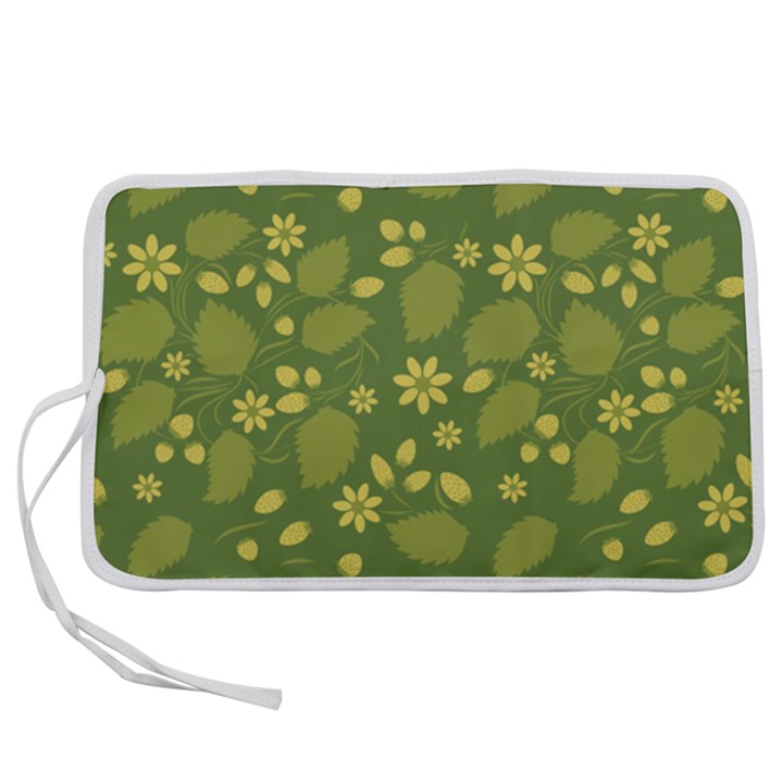 Folk flowers pattern Floral surface design  Pen Storage Case (S)