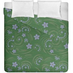 Folk Flowers Pattern Floral Surface Design Duvet Cover Double Side (king Size) by Eskimos