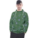 Folk flowers pattern Floral surface design Men s Pullover Hoodie View1