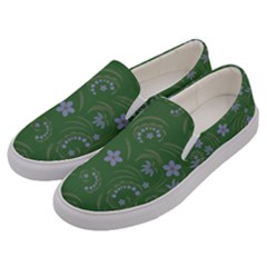 Folk Flowers Pattern Floral Surface Design Men s Canvas Slip Ons by Eskimos